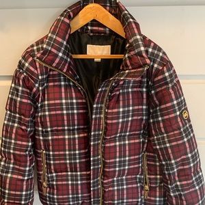 Michael Kors Plaid Puffer Jacket